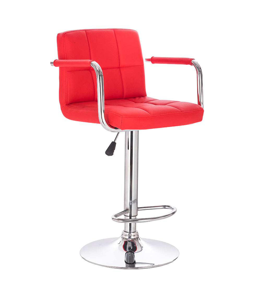 1101V Red Bar Stool W/ Arms FINISH Red Infiniteimports